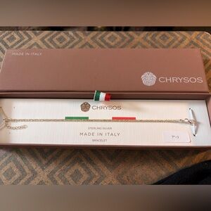 925 Sterling Silver Bracelet Made in Italy 7”